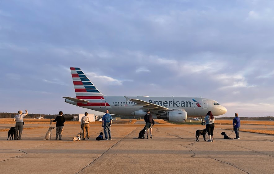 Guide dog training at Richmond International Airport